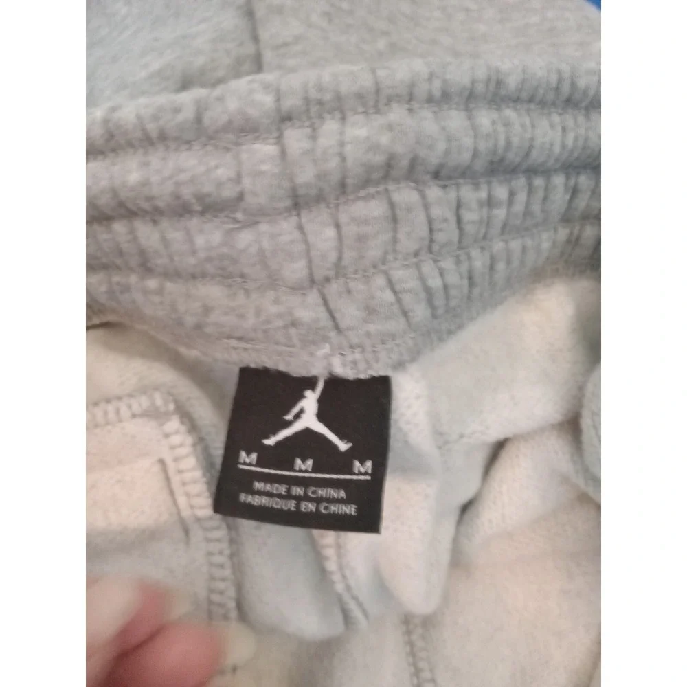 Jordan Pants Mens Med Grey  Charlotte Hornets Basketball Sweatpants Joggers Draw